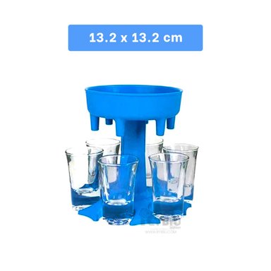 DISPENSADOR RYBIU JU30868 CELESTE COPAS SHOT 6 PORCIONES - 4