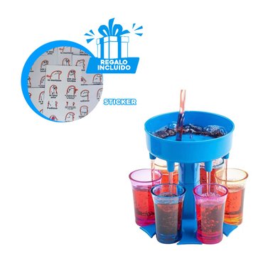 DISPENSADOR RYBIU JU30868 CELESTE BEBIDAS + STICKERS