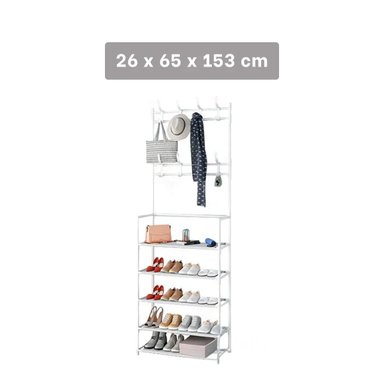 ESTANTE RYBIU HO30840 BLANCO ZAPATOS + POST-IT ADHESIVOS - 4