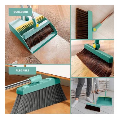 SET LIMPIEZA RYBIU HO30849 ESCOBA ÚTIL MULTIFUNCIONAL VERDE Y + AGENDA