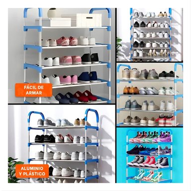 ZAPATERA RYBIU HO28630 CELESTE FUNCIONAL 5 NIVELES + POST-IT ADHESIVOS