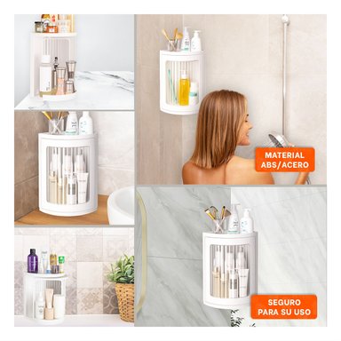 ORGANIZADOR ACRILICO BASE GIRATORIA USO DIARIO CON ESTILO BLANCO Y+POST IT
