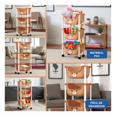 ESTANTE RYBIU HO29671 MARRÓN MULTIFUNCIONAL + POST-IT ADHESIVOS