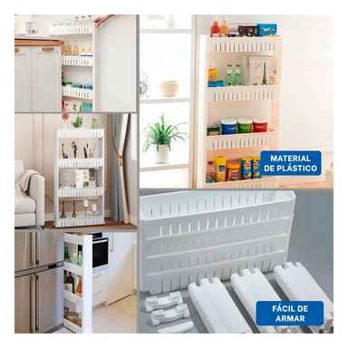 ESTANTE RYBIU HO29683 BLANCO MULTIFUNCIONAL CON RUEDAS + POST-IT ADHESIVOS