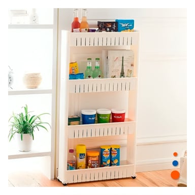 ESTANTE RYBIU HO29683 BLANCO MULTIFUNCIONAL CON RUEDAS + POST-IT ADHESIVOS - 2