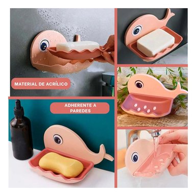 JABONCILLERA RYBIU ROSADO BALLENA + POST IT ADHESIVOS