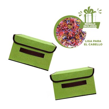 CESTA RYBIU HO29773 VERDE PORTATIL Y PRACTICA + POST-IT ADHESIVOS