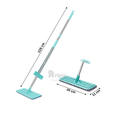 SET LIMPIEZA RYBIU TRAPEADOR MODERNO 360 GRADOS EN VERDE AGUA + AGENDA - 5