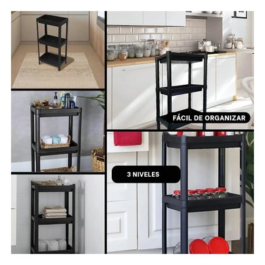 ORGANIZADOR RYBIU HO29700 NEGRO DINAMICO 3 NIVELES + POST-IT ADHESIVOS