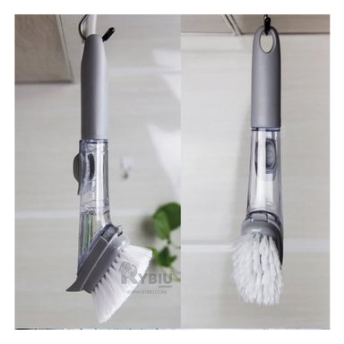 DISPENSADOR JABON RYBIU CO29557 CEPILLO INNOVADOR PLATOS PLOMO + REGALO STICKERS