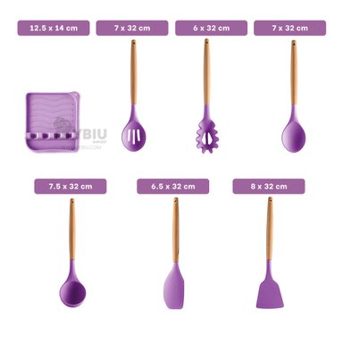 SET UTENSILIOS RYBIU CO29875 LILA ALMUERZOS + POST-IT ADHESIVOS