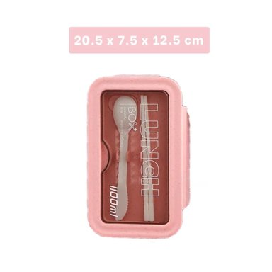 LONCHERA ROSADO DE 1100ML ORGANIZADA EN DOS COMPARTIMENTOS PARA MOVILIDAD Y+POST IT - 4