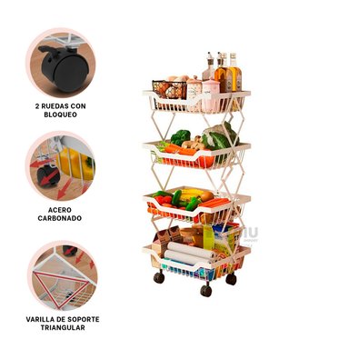 ESTANTE RYBIU CO29690 BLANCO DINAMICO 4 PISOS + POST-IT ADHESIVOS