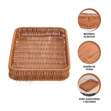 SET ENVASE RYBIU HO32320 MARRON DURADERO 30X20X4 CM + POST-IT ADHESIVOS