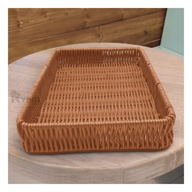 SET CANASTA RYBIU HO32321 MARRON CESTA DECORATIVA ALMACENAR 34X24X4 CM + REGALO STICKERS