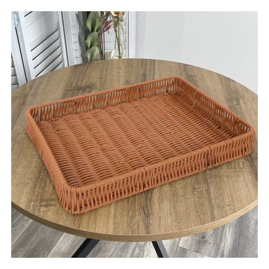 SET CANASTA RYBIU HO32321 MARRON CESTA RUSTICA ORGANIZADORA 34X24X4 CM + REGALO AGENDITA