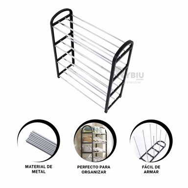 SOPORTE 4 NIVELES OVALADO NEGRO MANTIENE EL ORDEN EN POCO ESPACIO Y+REGALO STICKER