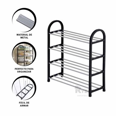 SOPORTE 4 NIVELES OVALADO NEGRO MANTIENE EL ORDEN EN POCO ESPACIO Y+REGALO STICKER - 2