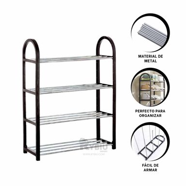 SOPORTE 4 NIVELES OVALADO NEGRO FACIL DE COLOCAR Y DECORATIVO Y+PAPEL REGALO