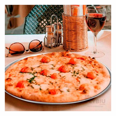 BANDEJA RYBIU CO30360 PLATEADO NOVEDOSA DECORACION 45X45