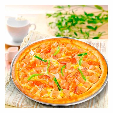 SET BANDEJA RYBIU CO30360 PLATEADO ALIMENTOS ACERO 45X45 CM + STICKERS