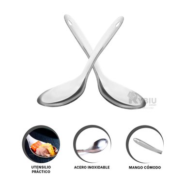 UTENSILIO RYBIU CO30384 PLATEADO DURADERA SOPA + POST-IT ADHESIVOS