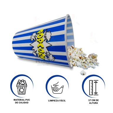 CONTENEDOR RYBIU CO30380 AZUL TAZON PORCORN + POST-IT ADHESIVOS