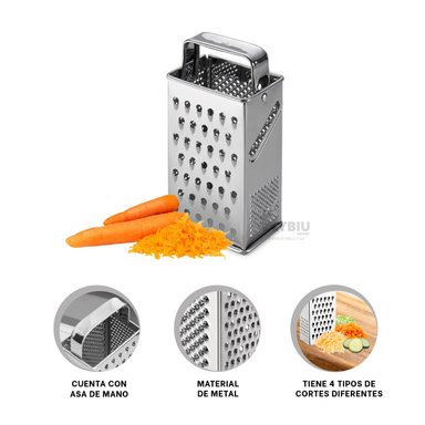 RALLADOR RYBIU CO30297 METAL PARTIDORA ERGONOMICA EL HOGAR + POST-IT ADHESIVOS