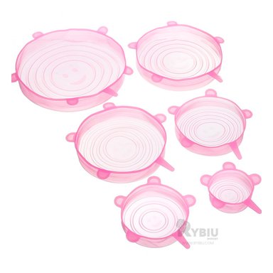 PACK 6 ACCESORIOS COCINA RYBIU CO30190 ROSADO TAPAS EFICACES + POST-IT ADHESIVOS