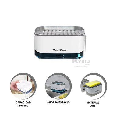 DISPENSADOR RYBIU CO30192 BLANCO JABÓN + POST-IT ADHESIVOS