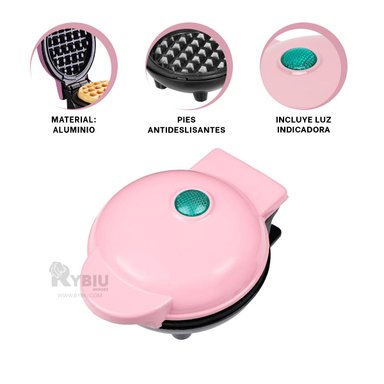WAFLERA RYBIU CO30008 MAQUINA ALUMINIO ROSADO + POST-IT ADHESIVOS