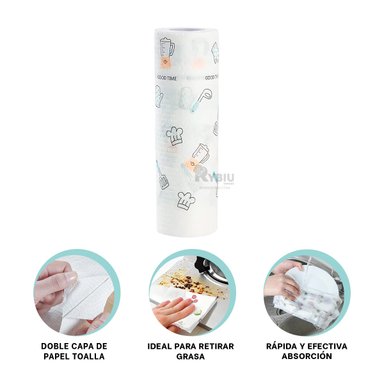 PAPEL TOALLA RYBIU ABSORBENTE + POST-IT ADHESIVOS