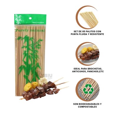 SET ACCESORIOS COCINA RYBIU CO30440 UTIL BAMBU CAMPAMENTO 85U + POST-IT ADHESIVOS