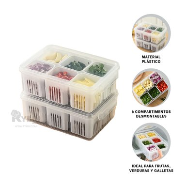 SET CONTENEDOR RYBIU CO32438 BLANCO PRACTICO + POST-IT ADHESIVOS