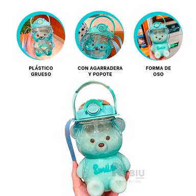 BOTELLA RYBIU CO30499 BONITA AGUA VERDE + POST-IT ADHESIVOS