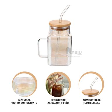 VASIJA FUNCIONAL EN TRANSPARENTE 500ML Y+POST-IT ADHESIVOS