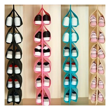 ZAPATERA RYBIU HO30836 ROSADO MODERNA COLGANTE 6 PARES