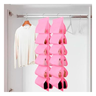 ZAPATERA RYBIU HO30836 ROSADO MODERNA COLGANTE 6 PARES - 2