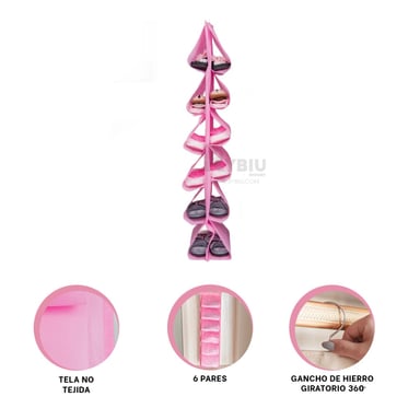 ZAPATERA RYBIU HO30836 ROSADO VERSATIL Y LIGERA + REGALO AGENDITA - 3
