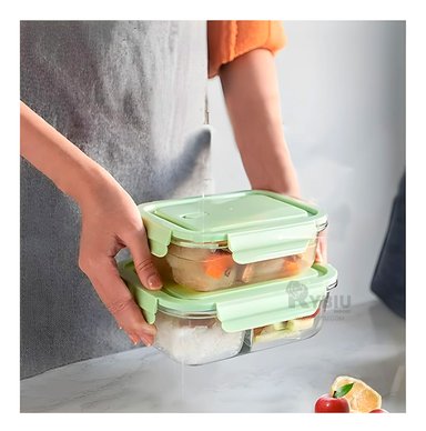 TAPER RYBIU CO32521 VIDRIO VERDE ALMACENADOR DE 1040ML +PAPEL DE REGALO