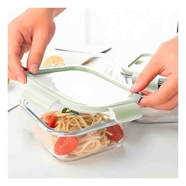 TAPER RYBIU CO32521 VIDRIO VERDE RESISTENTE DE CON TAPA DE 1040ML - 2