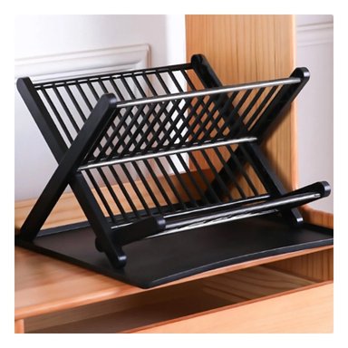 ORGANIZADOR DE PLATOS PLEGABLE COCINA CASA NEGRO MODERNO Y+PAPEL REGALO - 3