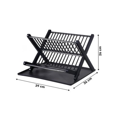 ORGANIZADOR DE PLATOS PLEGABLE COCINA CASA NEGRO MODERNO Y+PAPEL REGALO - 4