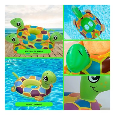 INFLABLE RYBIU MULTICOLOR ANIMAL LARGO TORTUGA + POST-IT ADHESIVOS