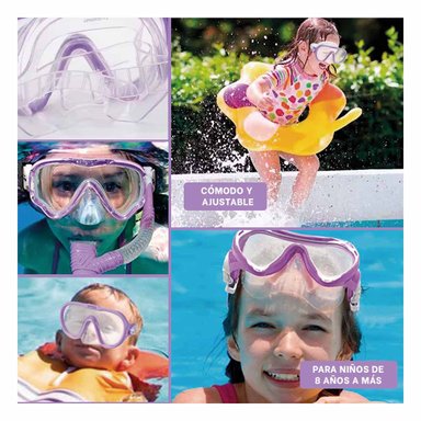 VISOR NATACIÓN RYBIU 55916 PROFUNDO LINDO LARGO LILA + POST-IT ADHESIVOS