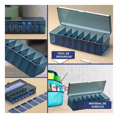 CONTENEDOR RYBIU HO29736 AZUL MULTIFUNCIONAL + POST-IT ADHESIVOS