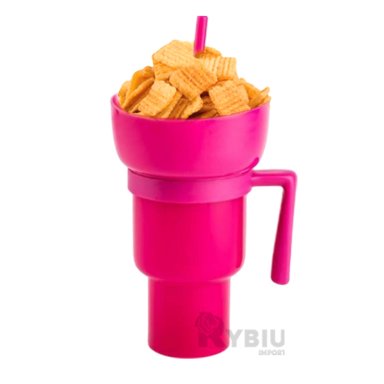 TAZA UTIL Y COMPACTA EN COLOR ROSADO Y+POST-IT ADHESIVOS