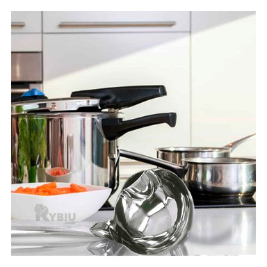 CUCHARON RYBIU CO32490 PLATEADO MODERNO FILTRANTE + PAPEL REGALO