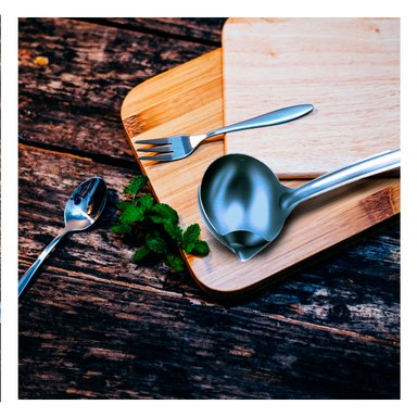 CUCHARON RYBIU CO32490 PLATEADO SEMI HONDO FILTRA LIQUIDOS