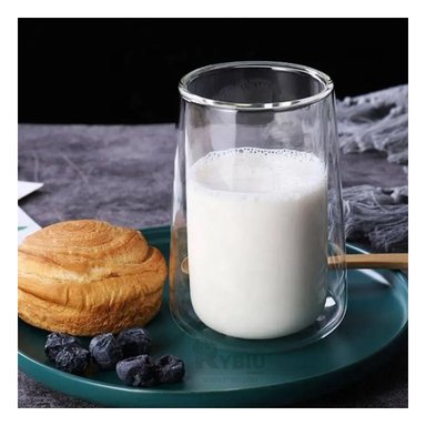 VASO DE VIDRIO DOBLE CAPA DE BASE ANCHA 350ML RYBIU 237